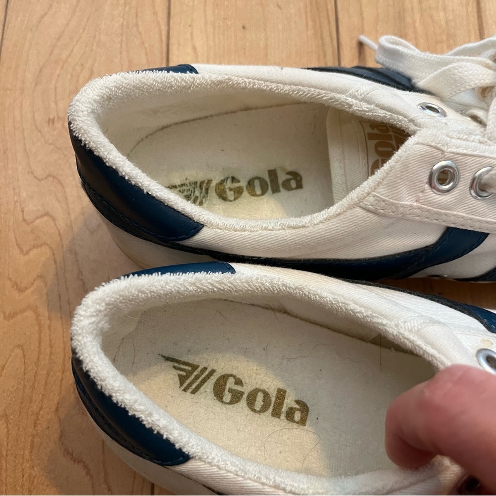Gola Mark Cox White Navy Tennis Sneakers size nine (9) - Picture 6 of 8
